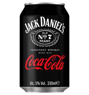 Jack Daniel's Old No. 7 Brand Tennessee Whiskey Mixed with Coca-Cola 330ml